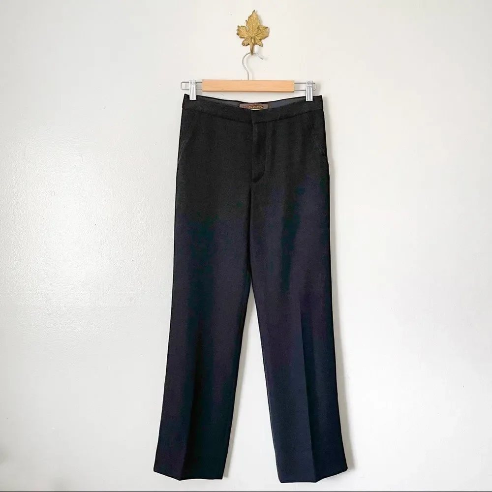 Louis Vuitton Black Trouser pants size 2 preowned